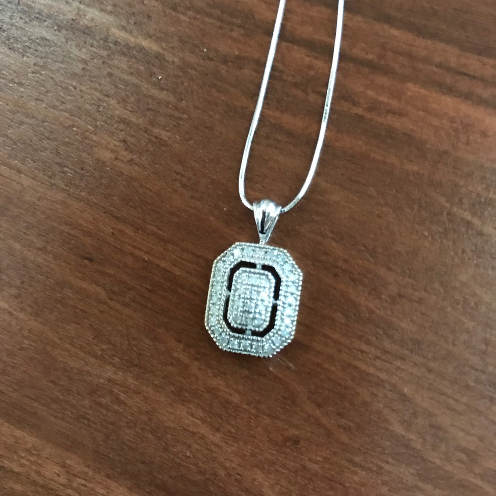 14k w gold chain 10k w gold diamond pendant
